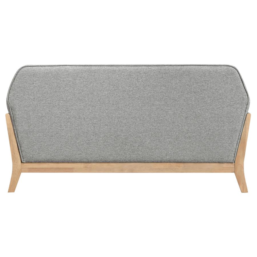 Vaughn Fabric Upholstered Flared Arm Loveseat Grey