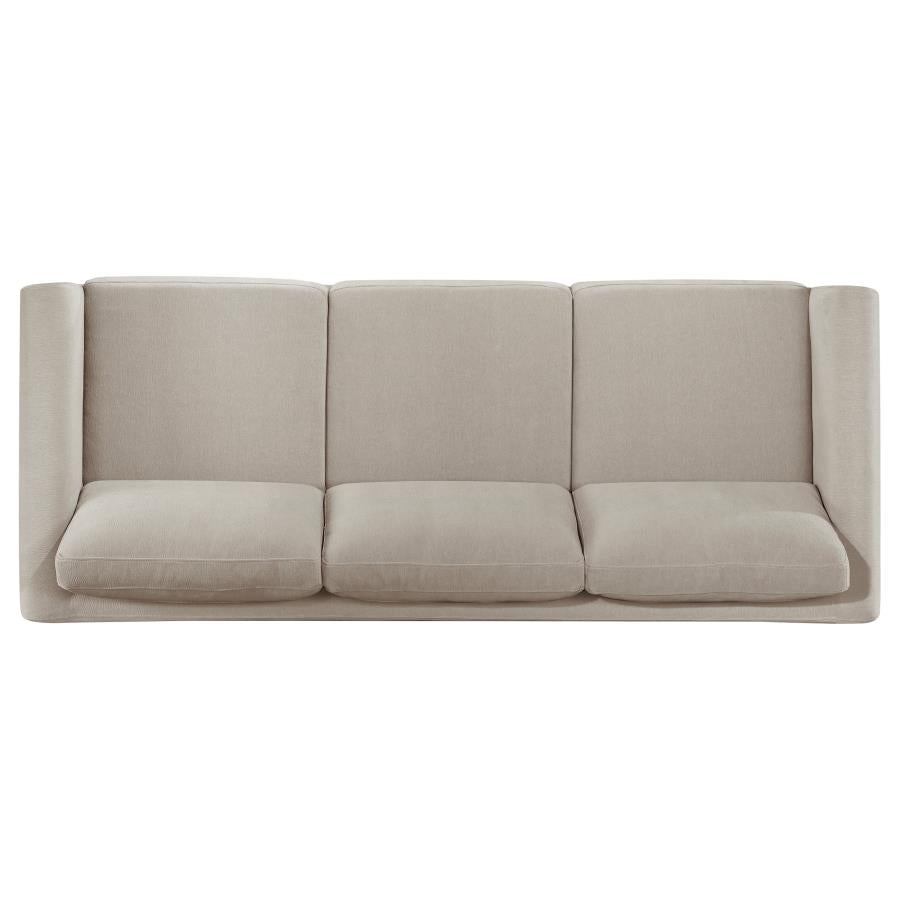 Islington 2-piece Upholstered Panel Arm Sofa Set Taupe
