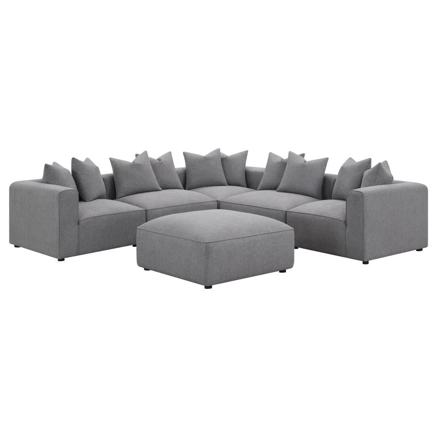 Jennifer Upholstered Armless Chair Grey