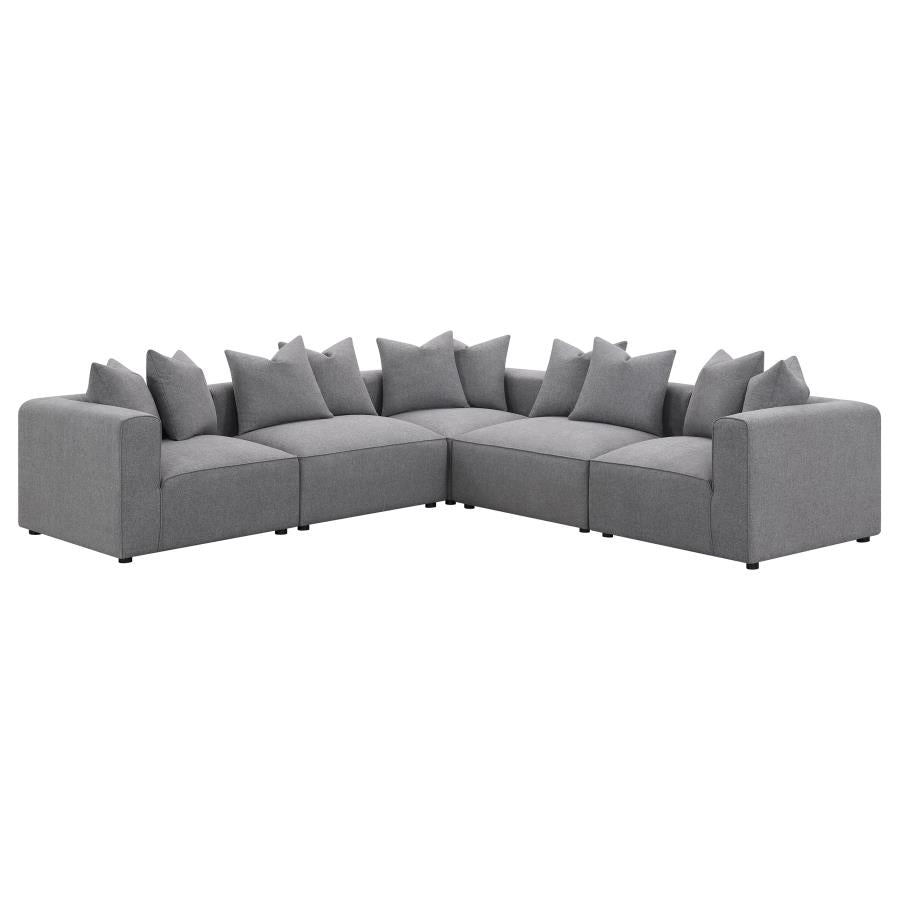 Jennifer Upholstered Corner Chair Grey