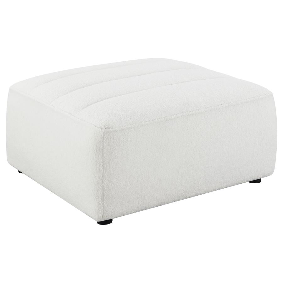 Sunny 6-piece Upholstered Modular Sectional Sofa Ivory Sherpa