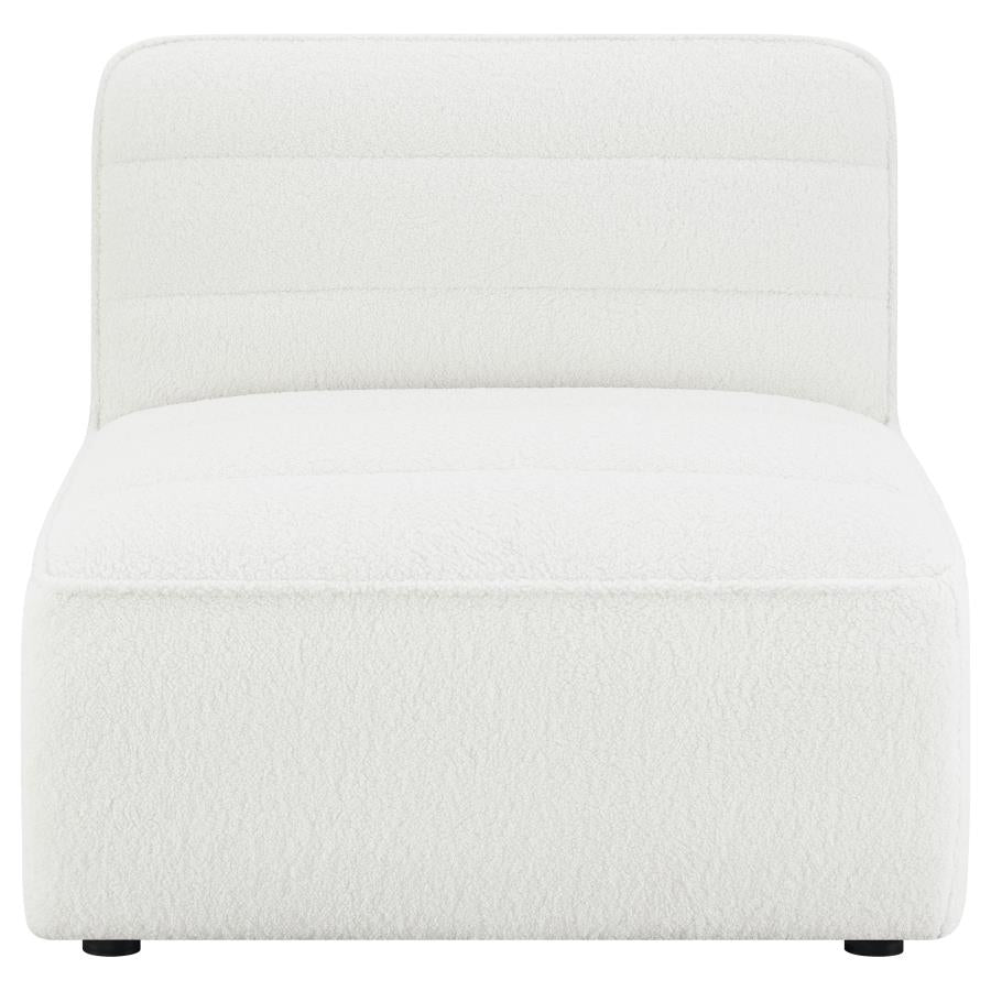 Sunny Upholstered Armless Chair Ivory Sherpa