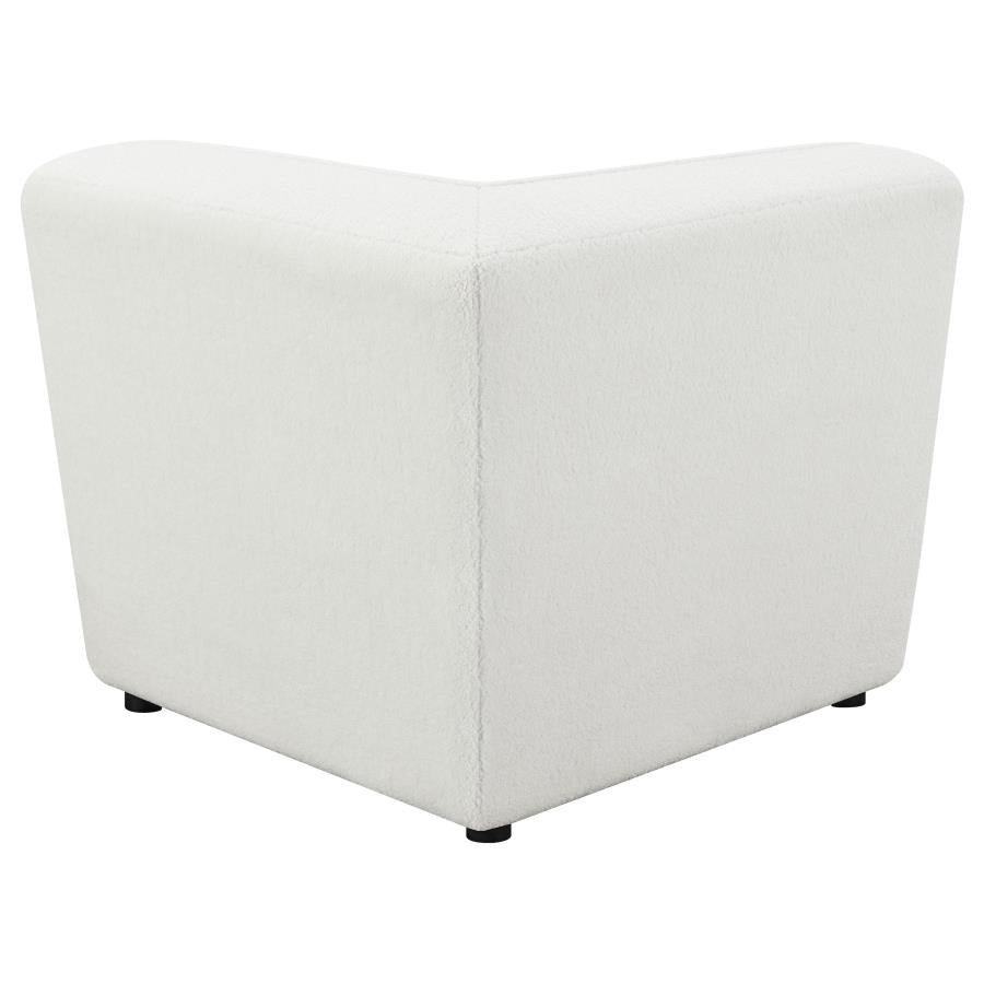 Sunny Upholstered Corner Chair Ivory Sherpa