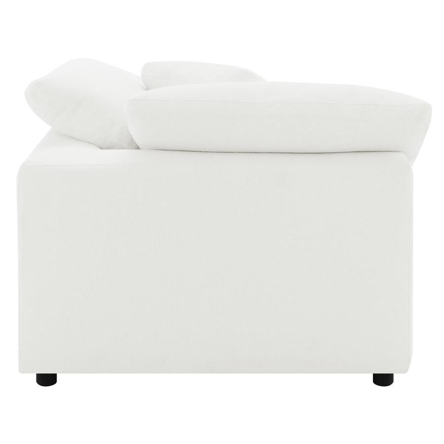Raleigh Boucle Upholstered Corner Chair Ivory