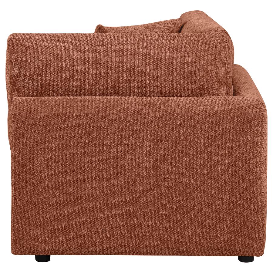 Elysia Fabric Upholstered Modular Corner Chair Coral