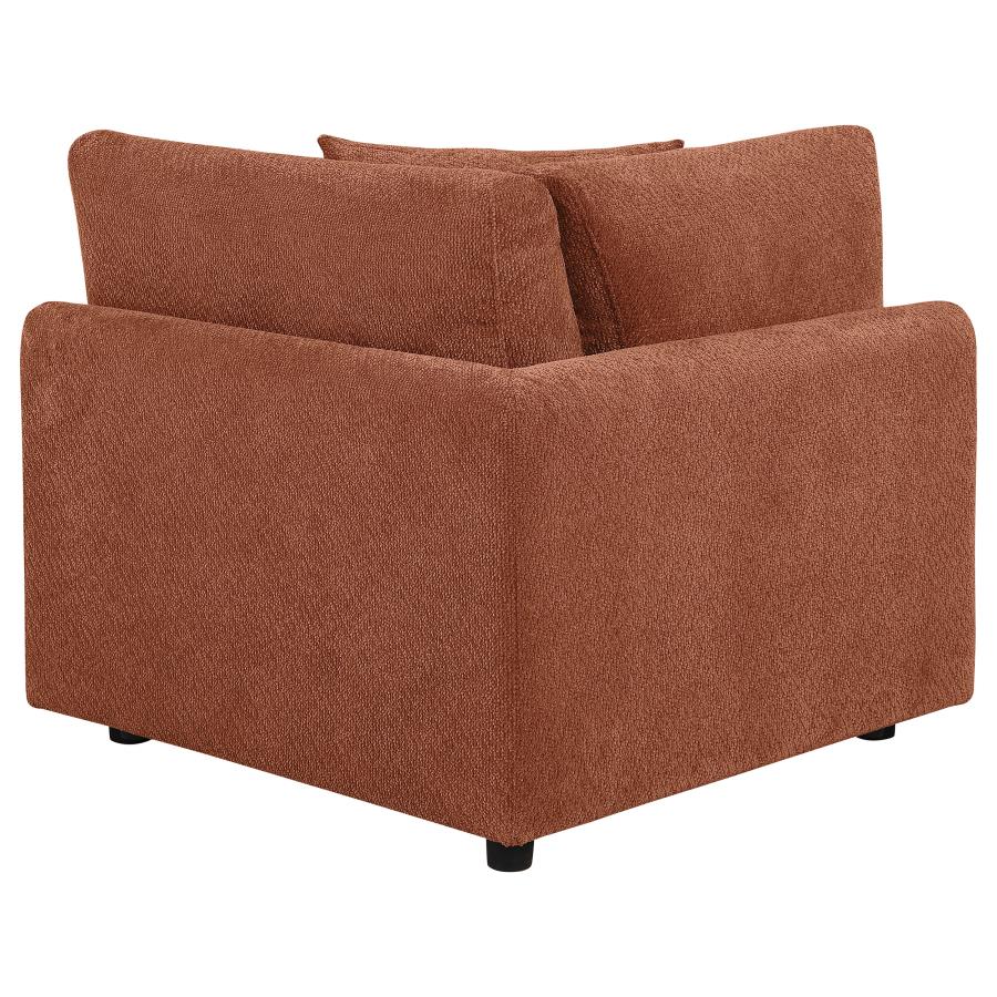 Elysia Fabric Upholstered Modular Corner Chair Coral