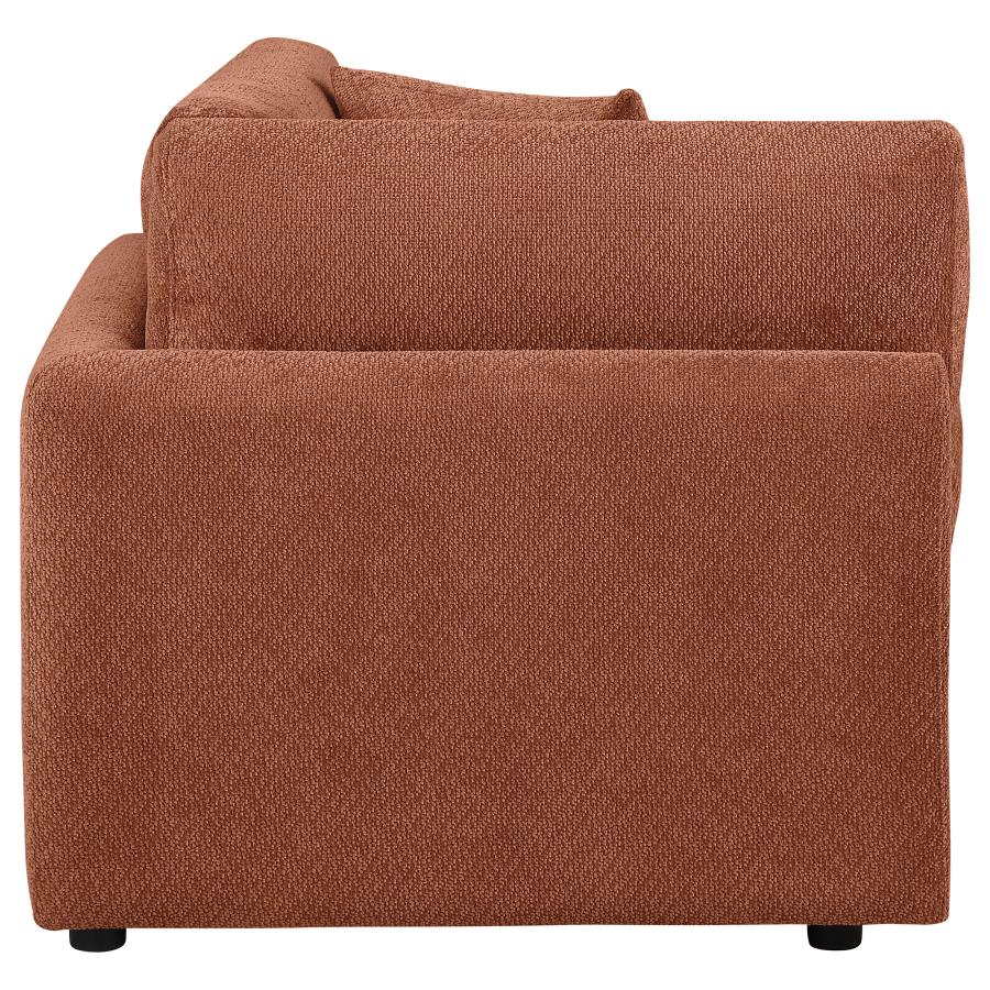 Elysia Fabric Upholstered Modular Corner Chair Coral