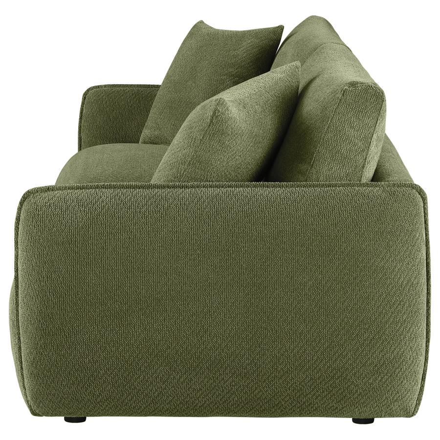 Elysia Fabric Upholstered Modular Lounge Loveseat Green