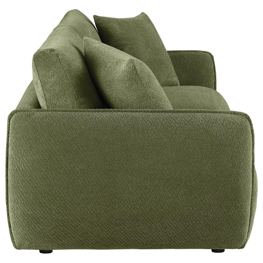 Elysia Fabric Upholstered Modular Lounge Loveseat Green