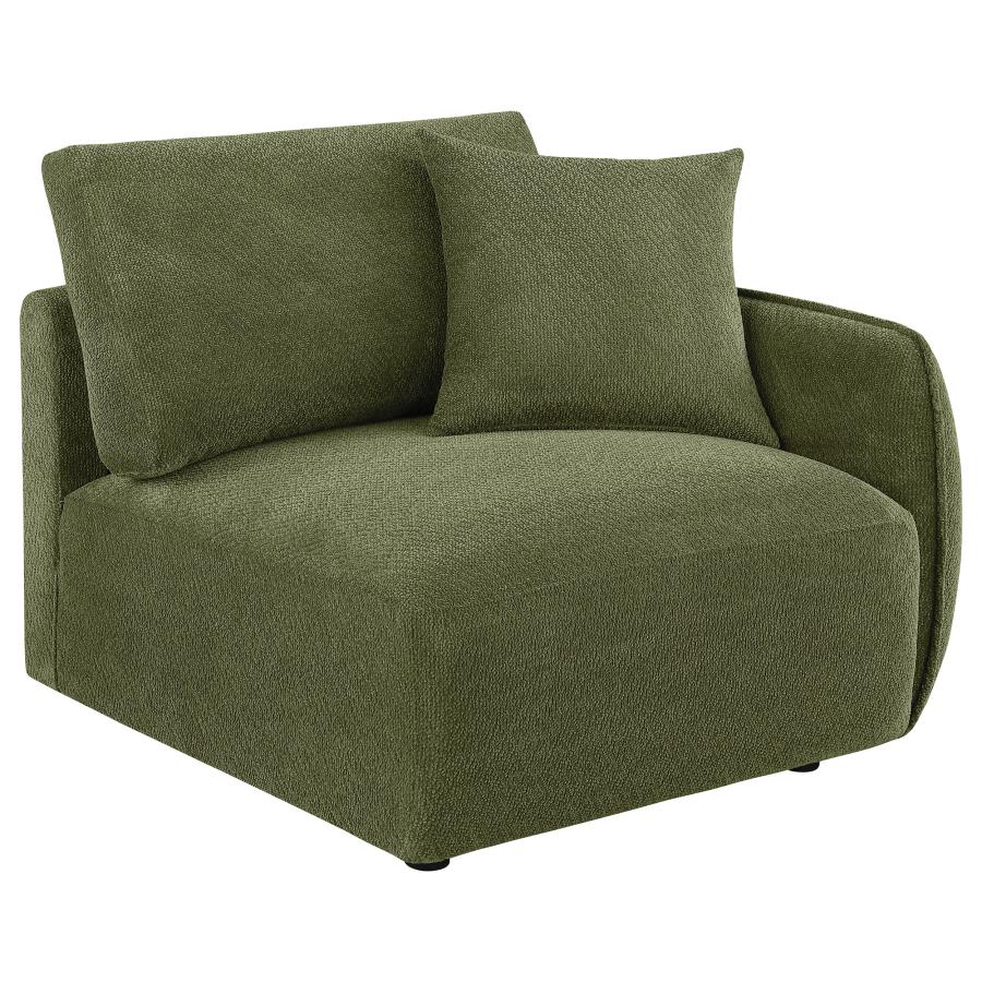 Elysia 6-piece Fabric Upholstered Modular Sectional Sofa Green