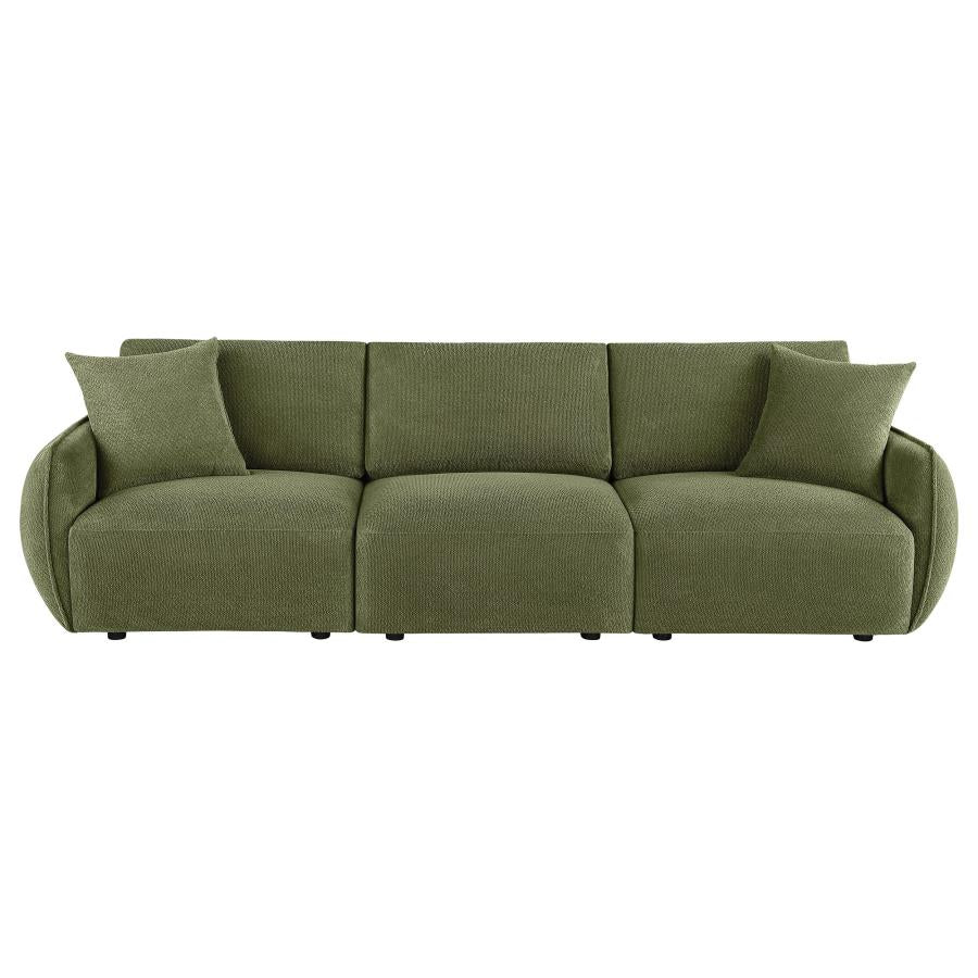 Elysia Fabric Upholstered Modular Lounge Sofa Green
