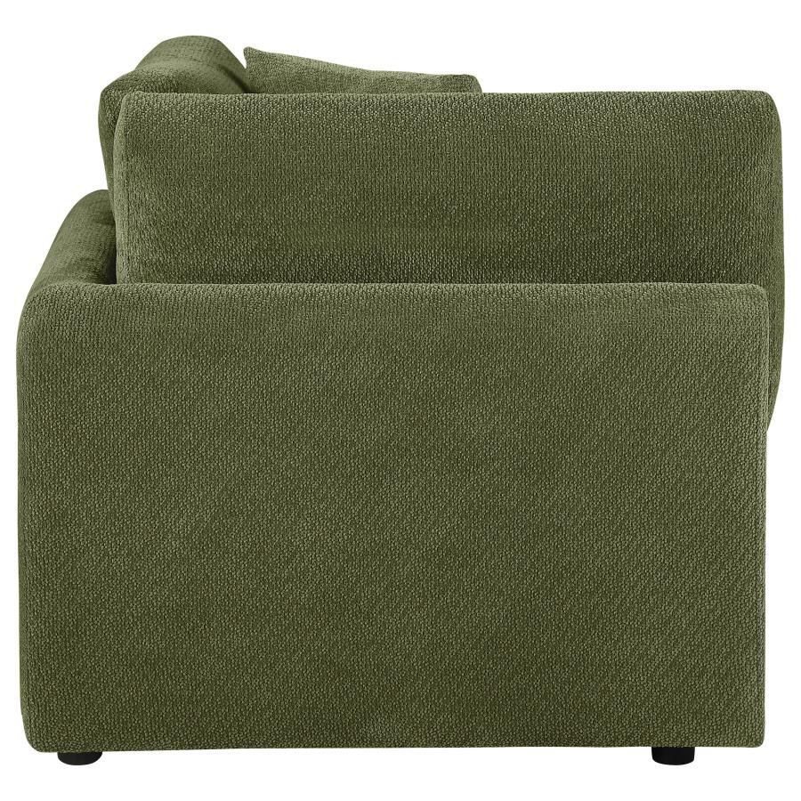 Elysia Fabric Upholstered Modular Corner Chair Green