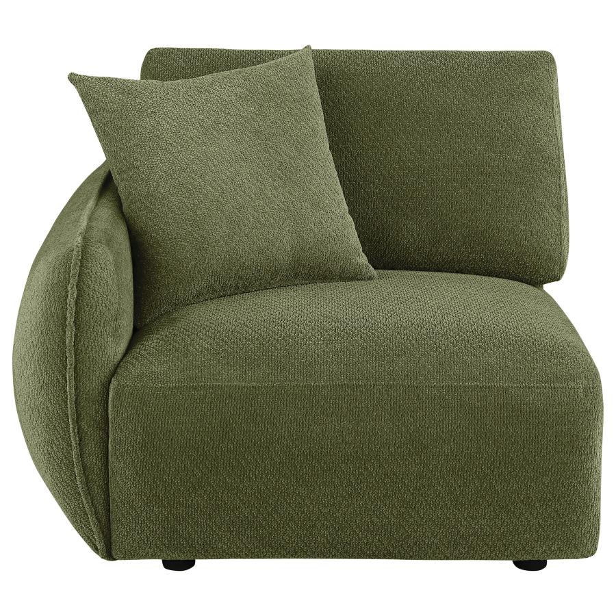 Elysia Fabric Upholstered Modular LAF Chair Green