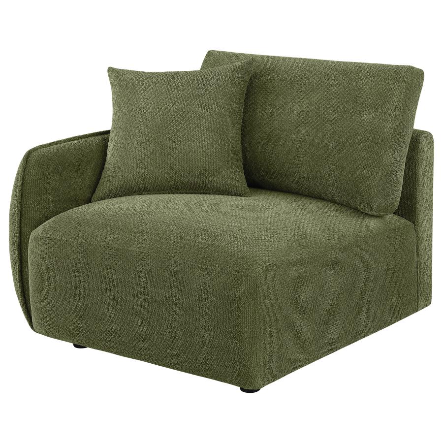 Elysia Fabric Upholstered Modular LAF Chair Green