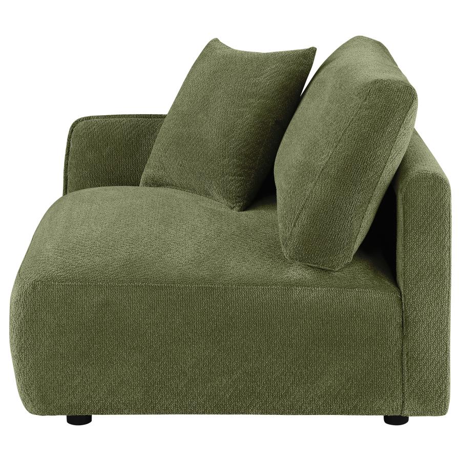Elysia Fabric Upholstered Modular LAF Chair Green