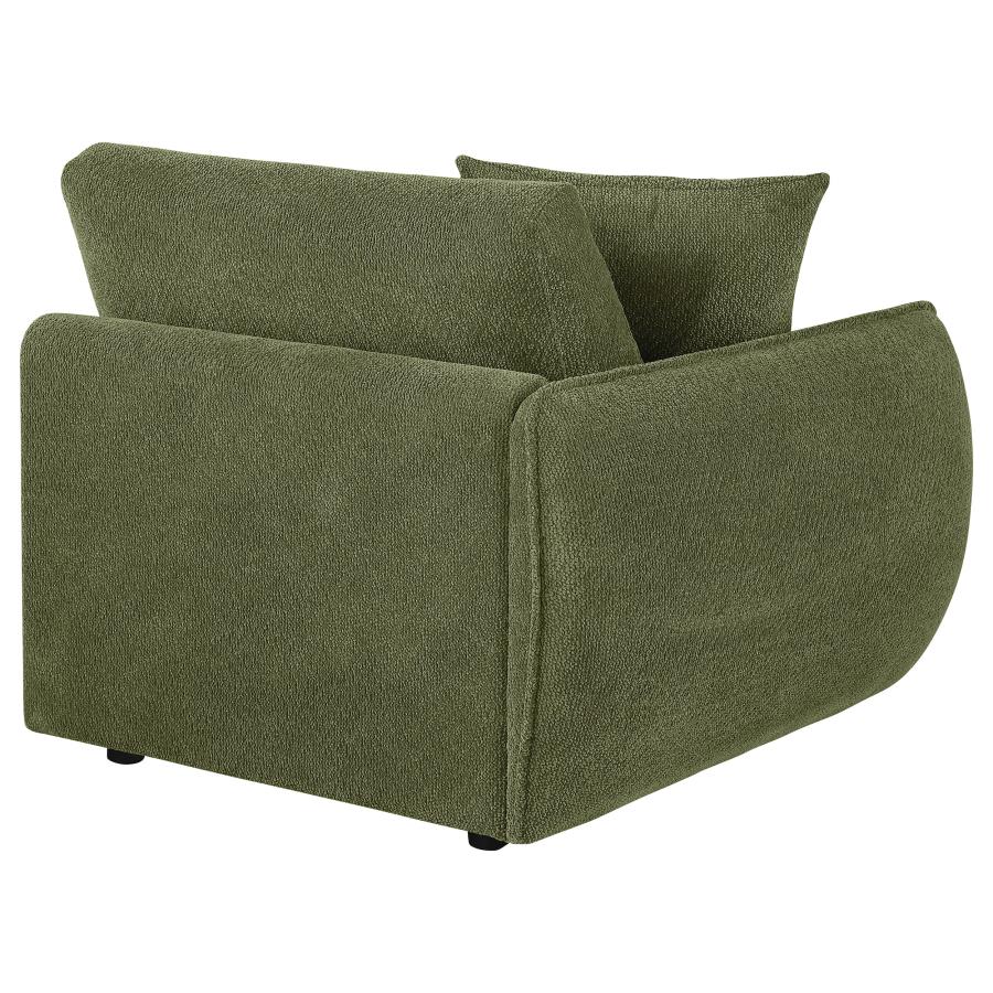 Elysia Fabric Upholstered Modular LAF Chair Green