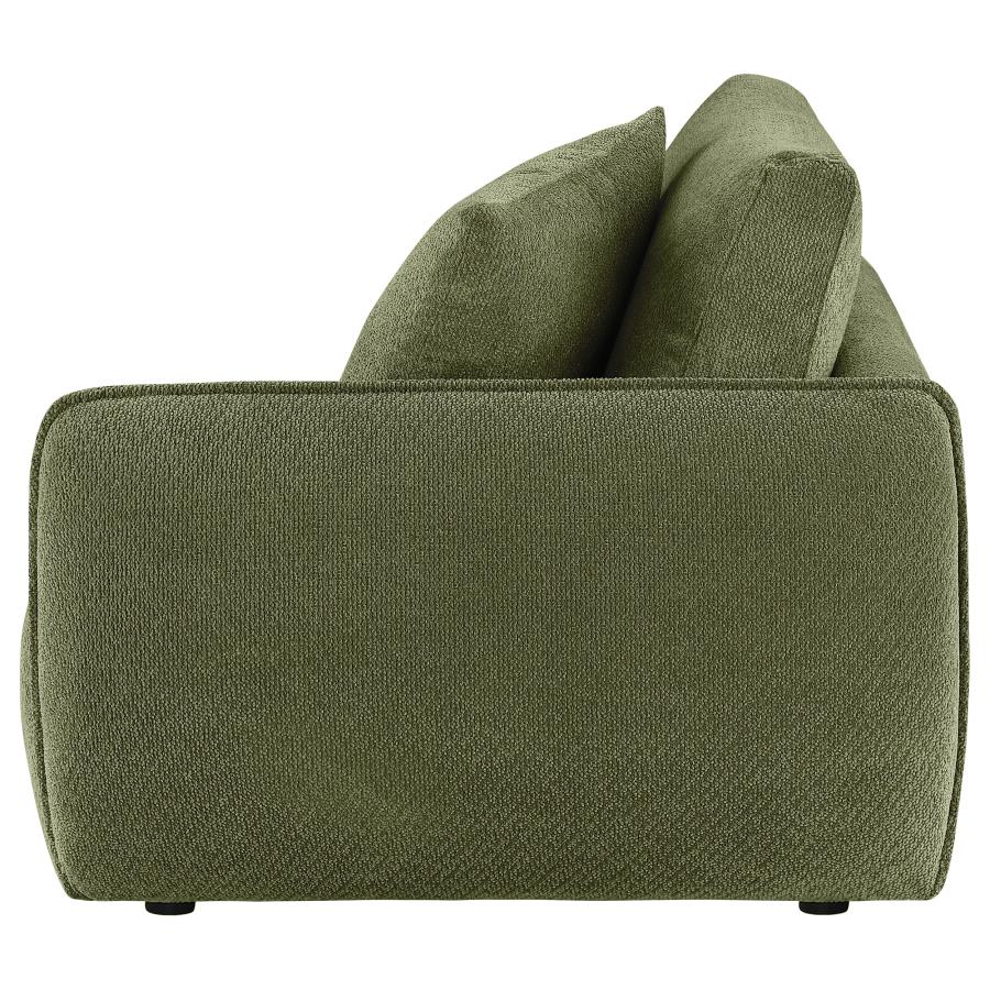 Elysia Fabric Upholstered Modular RAF Chair Green