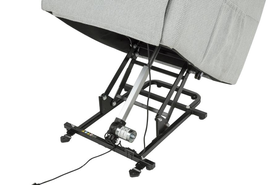 Dayes Upholstered Power Lift Recliner Chair Light Grey