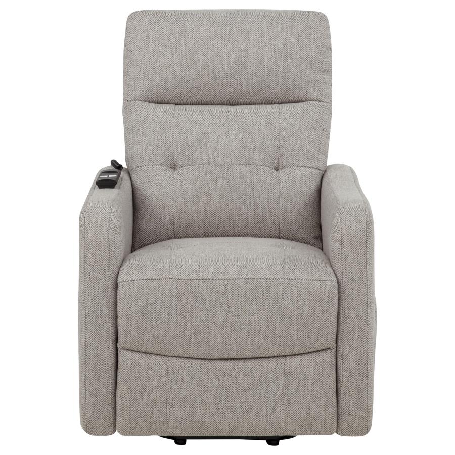 Dayes Upholstered Power Lift Recliner Chair Taupe