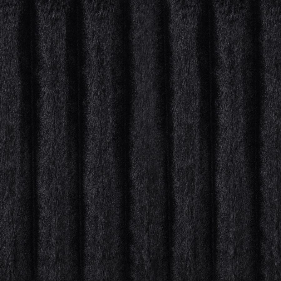 Jacana Corduroy Upholstered Dual Power Chaise Sofa Black