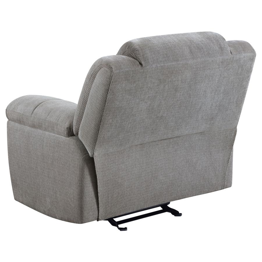 Gilson 3-piece Chenille Upholstered Reclining Sofa Set Grey