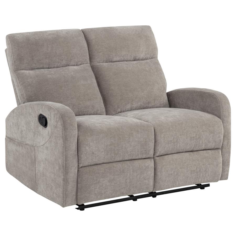 Hamilton 2-piece Chenille Manual Reclining Sofa Set Sand