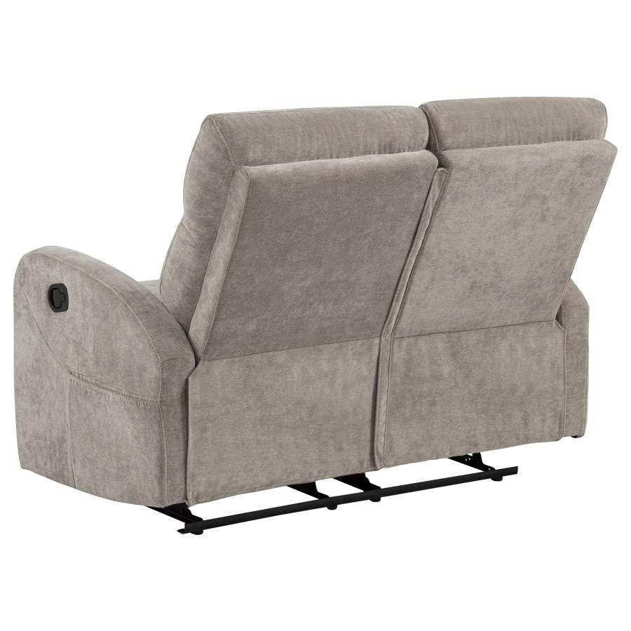 Hamilton 2-piece Chenille Manual Reclining Sofa Set Sand