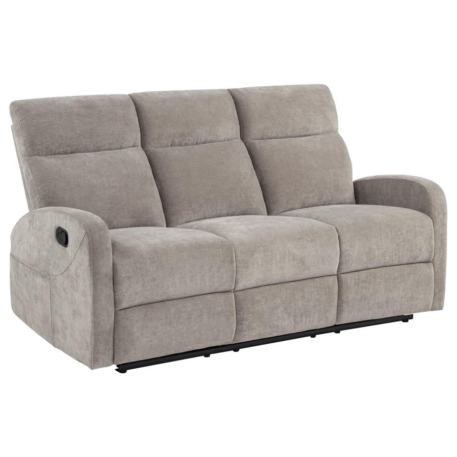 Hamilton Chenille Manual Reclining Sofa Sand
