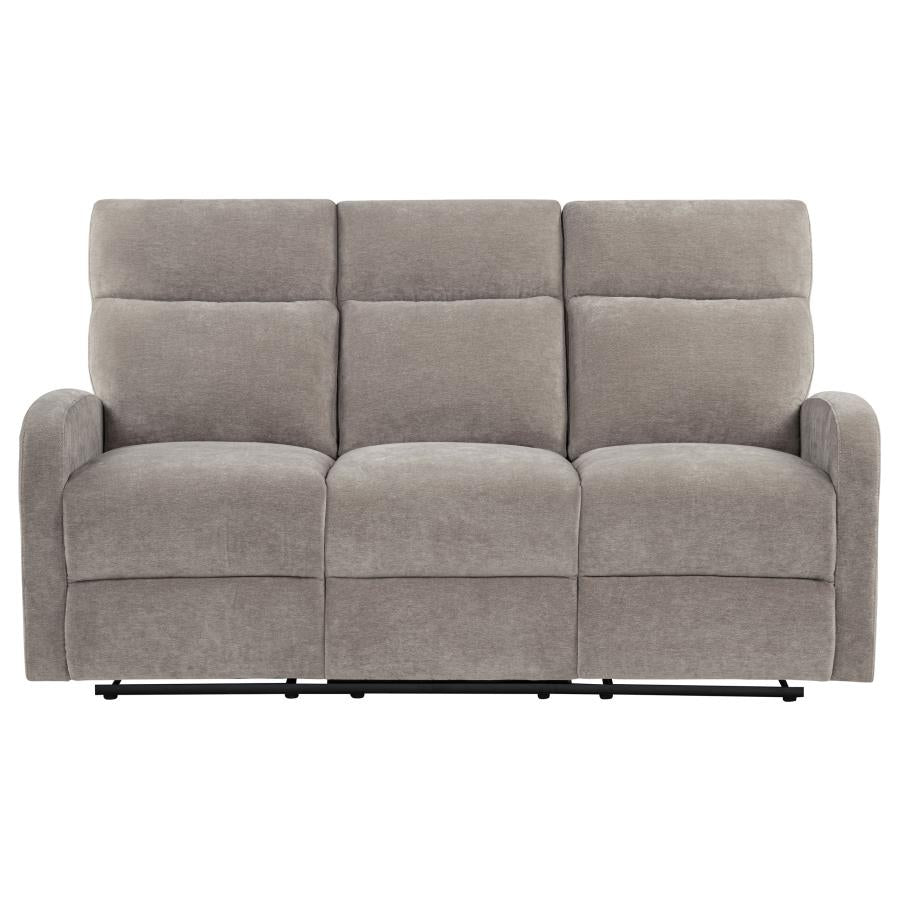Hamilton Chenille Manual Reclining Sofa Sand