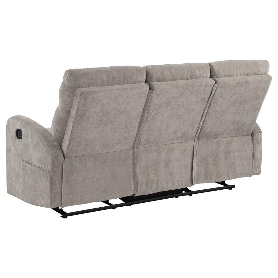 Hamilton Chenille Manual Reclining Sofa Sand