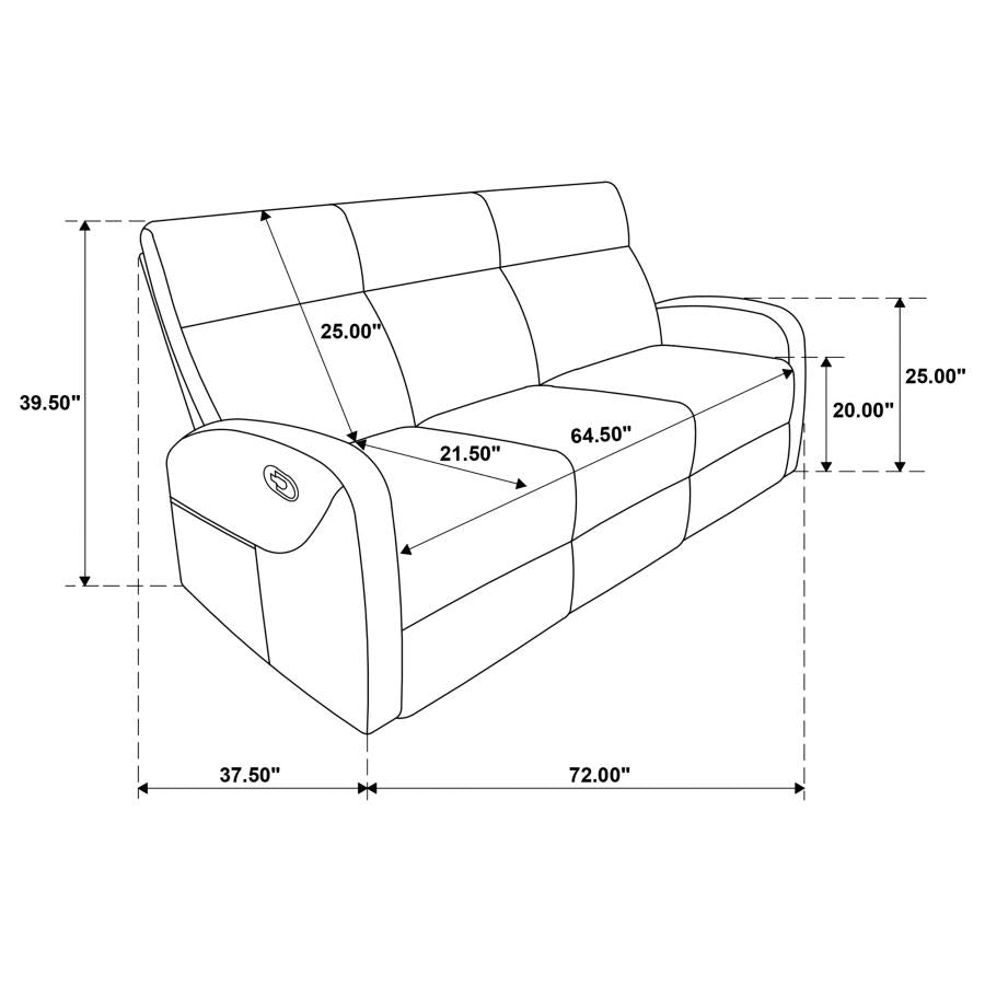 Hamilton Chenille Manual Reclining Sofa Sand