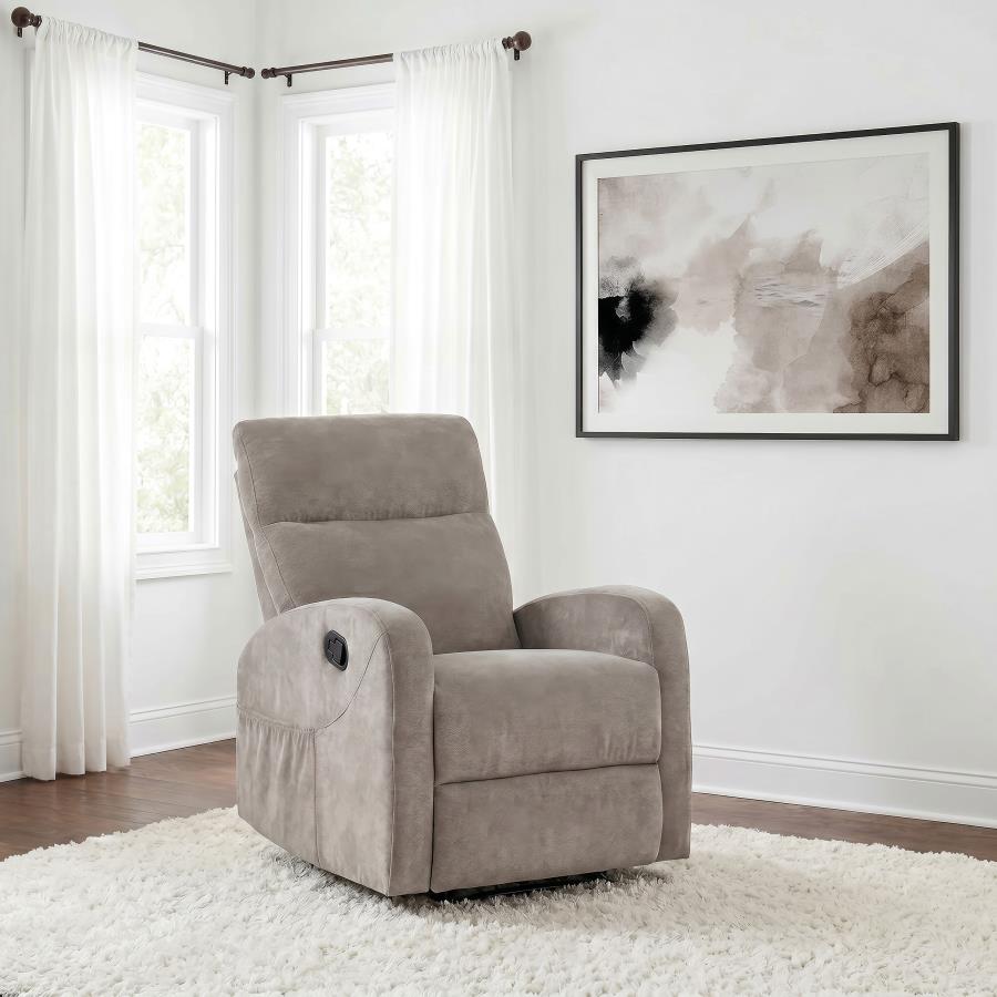Hamilton Chenille Manual Recliner Sand