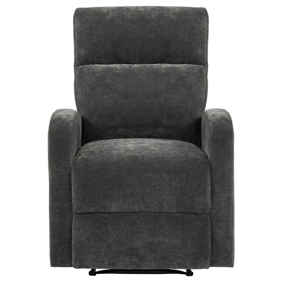 Hamilton Chenille Manual Recliner Charcoal Grey