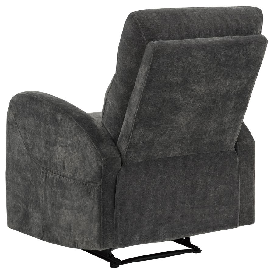 Hamilton Chenille Manual Recliner Charcoal Grey