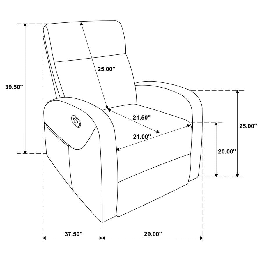 Hamilton Chenille Manual Recliner Charcoal Grey