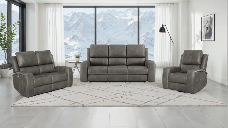 Brickston Triple Power Swivel Glider Recliner Charcoal