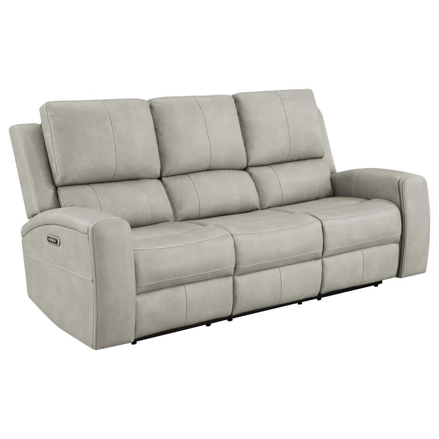 Brickston 2-piece Triple Power Reclining Sofa Set Mushroom