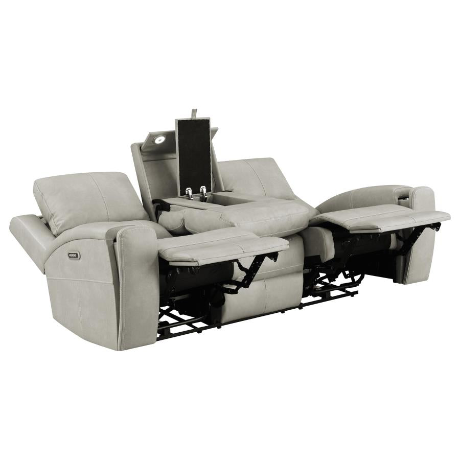 Brickston 2-piece Triple Power Reclining Sofa Set Mushroom