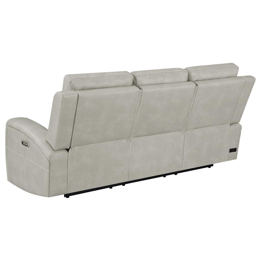 Brickston 2-piece Triple Power Reclining Sofa Set Mushroom