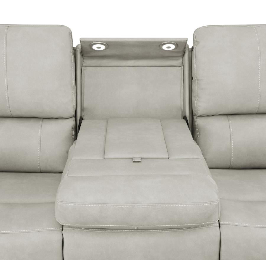 Brickston 2-piece Triple Power Reclining Sofa Set Mushroom