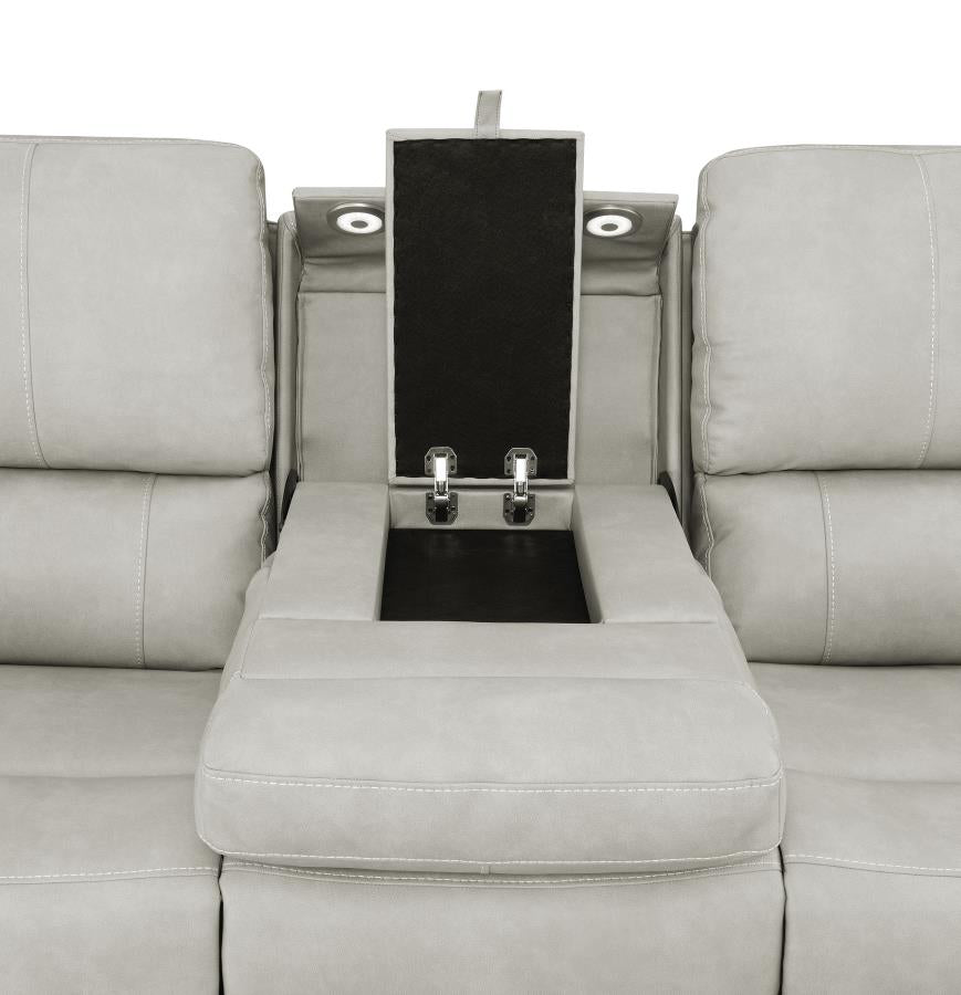 Brickston 2-piece Triple Power Reclining Sofa Set Mushroom