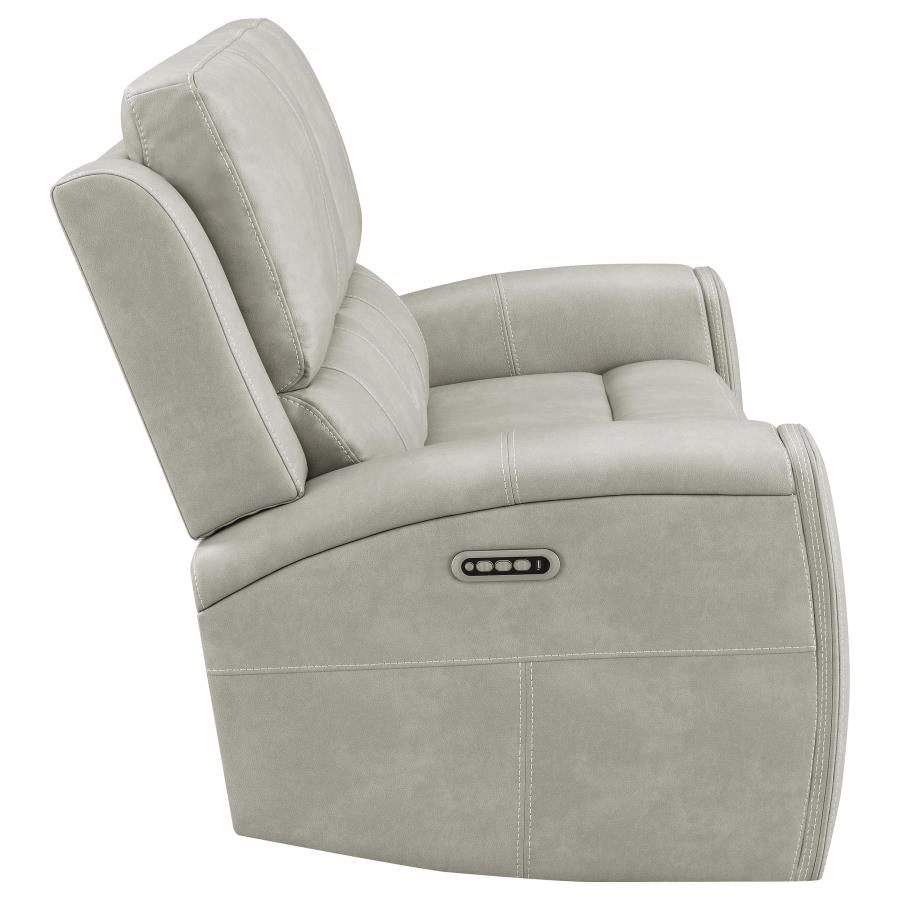 Brickston Triple Power Reclining Loveseat Mushroom