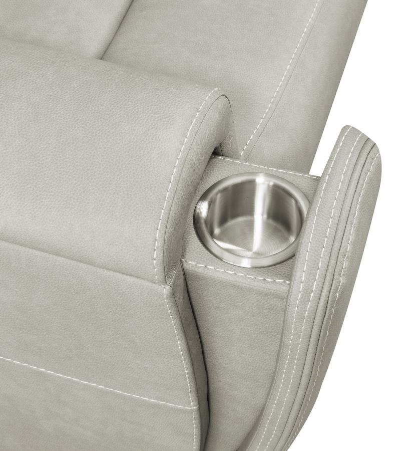 Brickston Triple Power Reclining Loveseat Mushroom