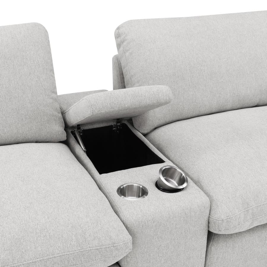 Collins 5-Piece Power Reclining Home Theater Seating Grey
