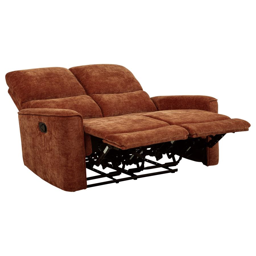 Navarro 2-piece Upholstered Reclining Sofa Set Orange