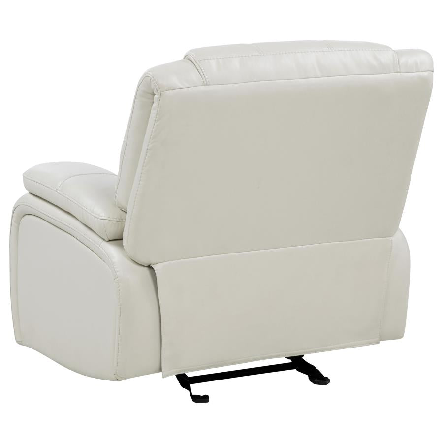 Camila Upholstered Glider Recliner Chair White