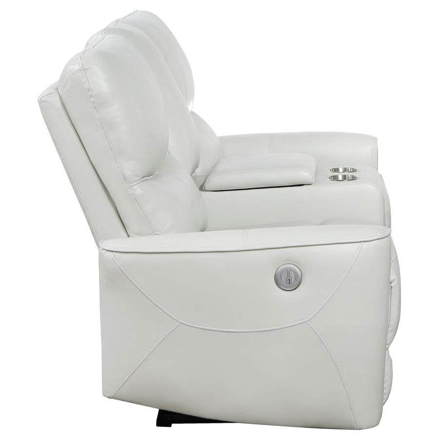 Greenfield Upholstered Power Reclining Loveseat Dove Grey