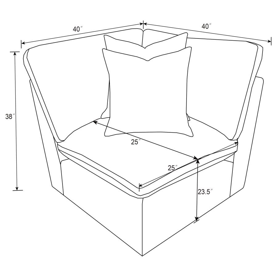 Collins Modular Corner Chair Chocolate Brown