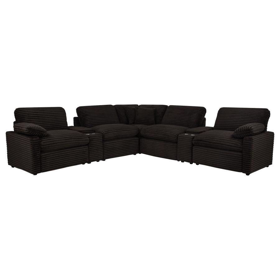 Collins 7-piece Modular Power Reclining Sectional Chocolate Brown