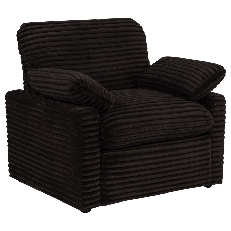Collins Upholstered Power Recliner Chair Chocolate Brown